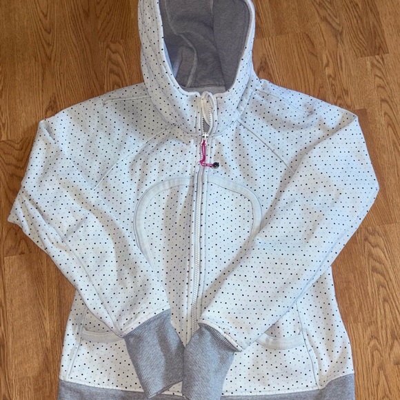 lululemon athletica Tops - Gray Polka Dot Hoodie